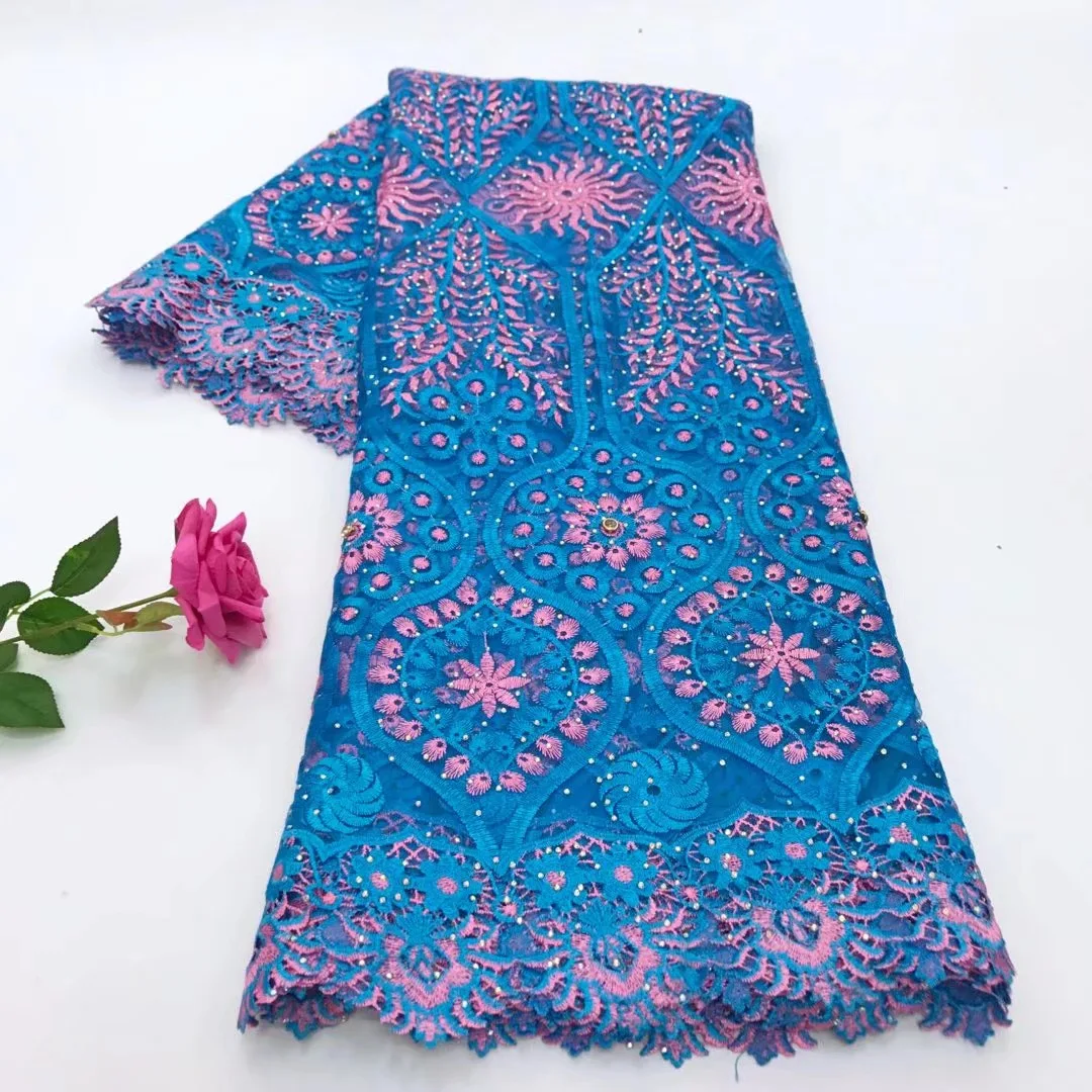 Красивая кружевная ткань из тюля расшитая бисером оптовая продажа оптом