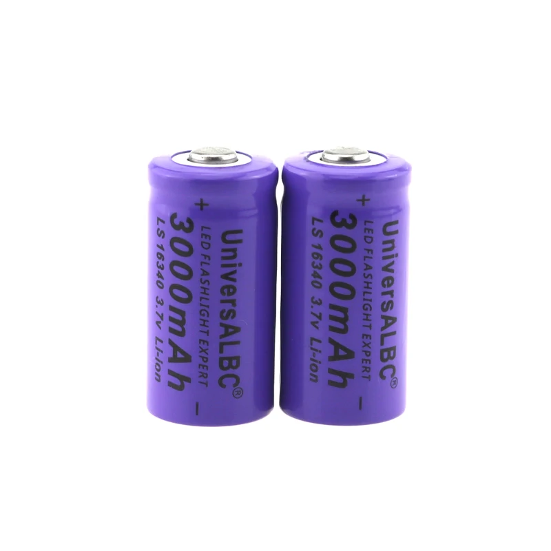 3000mAh перезаряжаемая 16340 батарея 3,7 V 16340 батарея 16340 зарядное устройство 3,7 V 16340 зарядное устройство