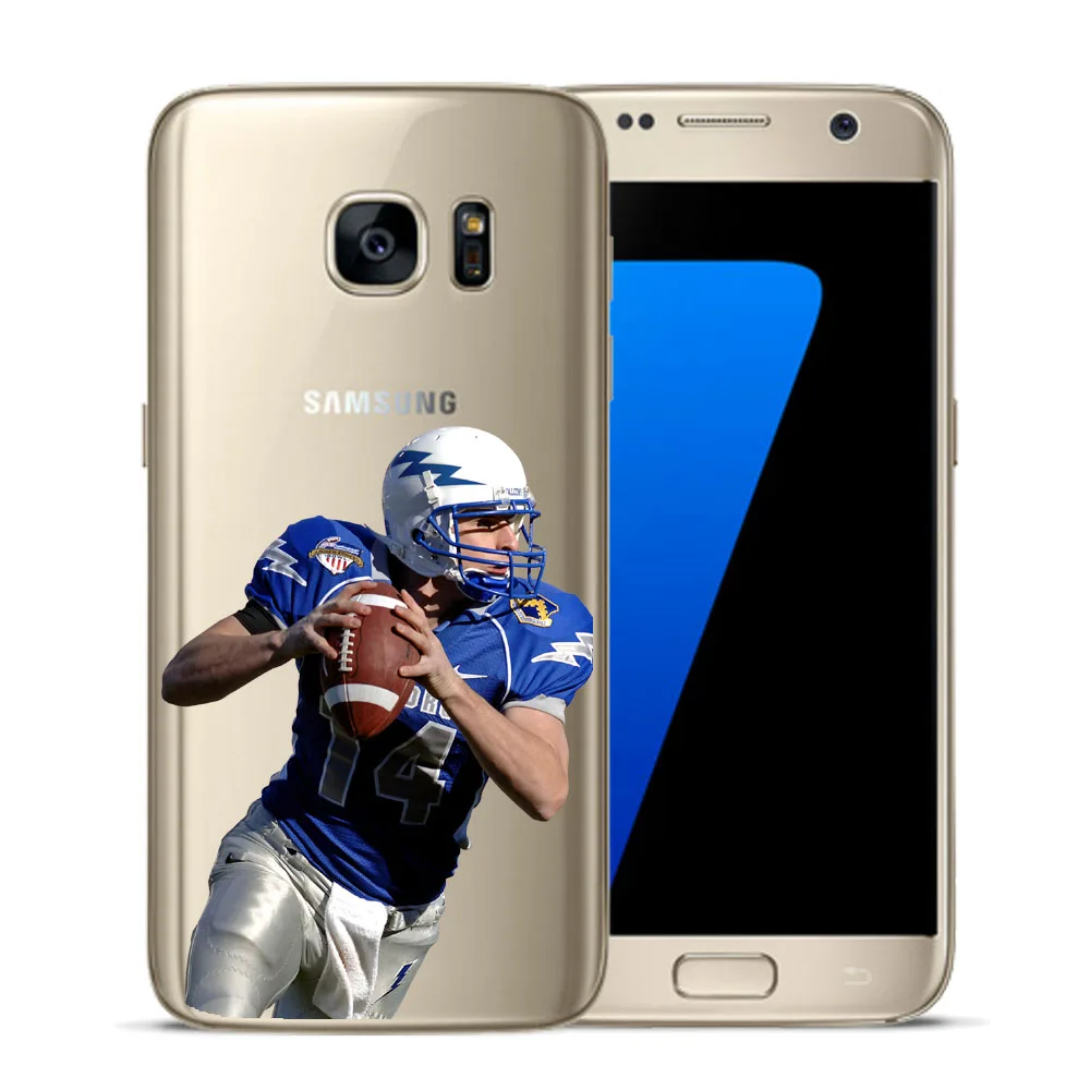 Американский футбол Регби Звезда Мягкий ТПУ силиконовый чехол для Samsung Galaxy S5 Mini S6