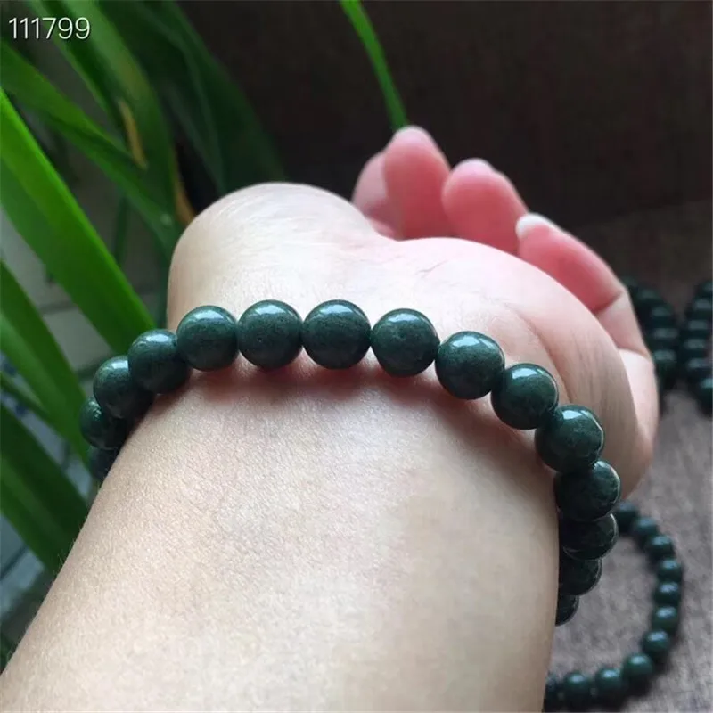 

7.5mm Natural Full Green Phantom Quartz Bracelet Women and Men Round Beads Gemstone Crystal Stretch Fashion Bracelet AAAAA
