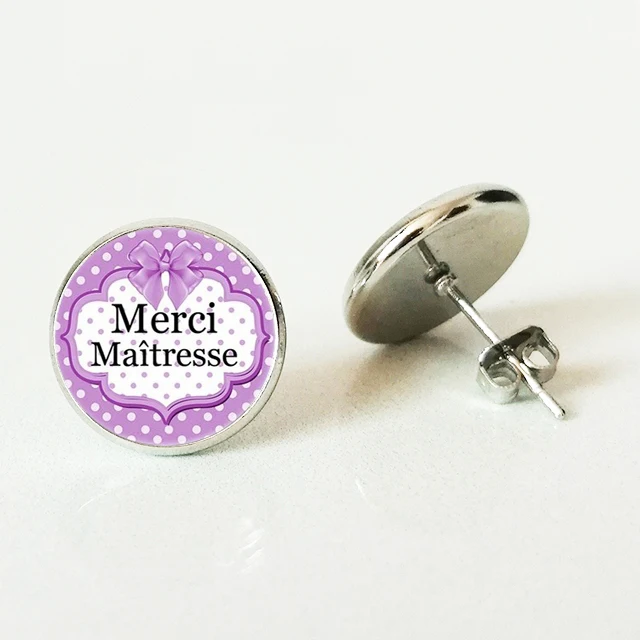 Лидер продаж! Merci Maitresse серьги-гвоздики держатель модное серебряное кольцо Цвет
