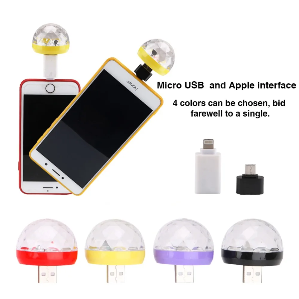 1 шт. мини USB led вечерние диско светильник s портативный хрустальный волшебный шар