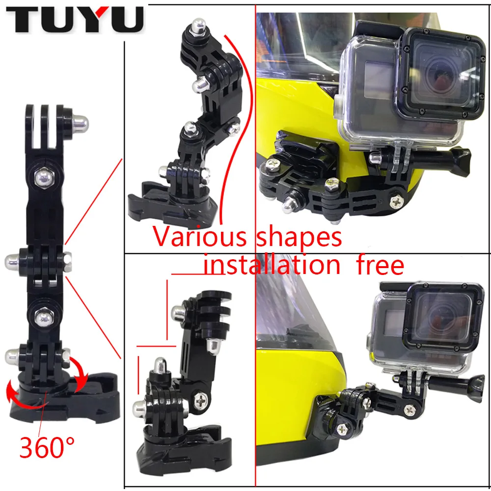 Аксессуары для камеры на шлем TUYU аксессуары GoPro Hero 9 8 7 6 5 4 SJCAM SJ4000 EKEN H9R Yi4k