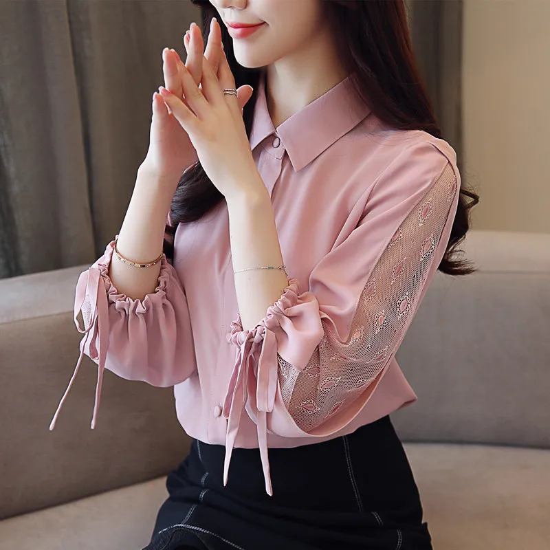 Модные женские блузки шифоновая женская блузка рубашка с длинным рукавом