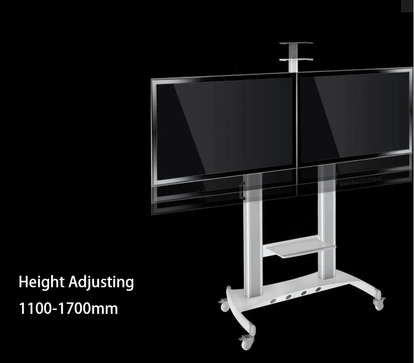 NB AVT1800 60 2A двойной экран ТВ Мобильная тележка 40 &quot 60&quot LED LCD плазменный крепление с
