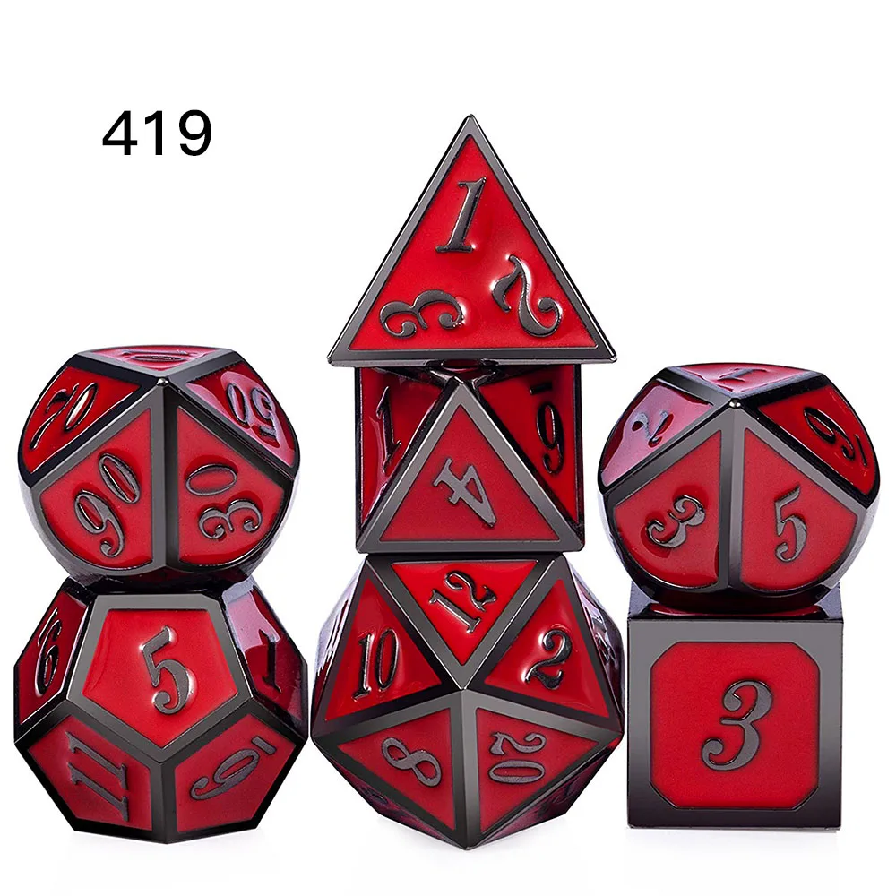 DnD металлические кости RPG MTG кубики курсивом шрифт кости включают кости мешочек разные цвета D4 D6 D8 D10 D12 D20