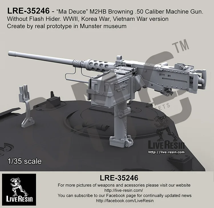 [Набор моделей в масштабе] искусственная смола модель 1/35 M2HB Browning .50 Калибр танк