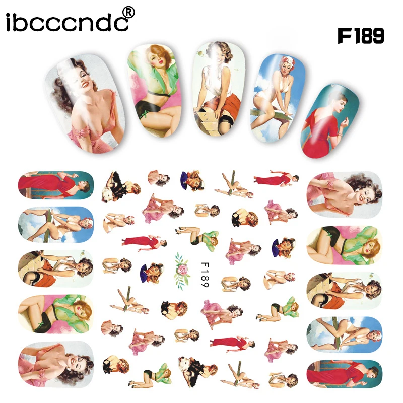 1 лист наклейки для ногтей Популярные переводные Декор красоты слайдер крутая