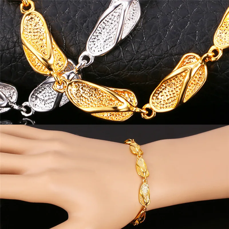 Женские шлепанцы Kpop браслеты с цепочкой золотого/серебряного цвета пляжная