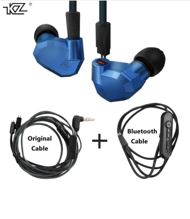 Оригинальные гибридные Внутриканальные наушники KZ ZS5 2DD + 2BA HIFI DJ монитор