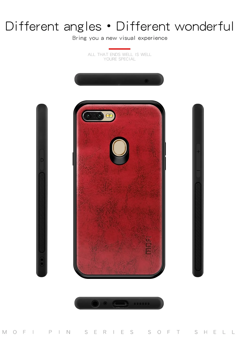 MOFi искусственная кожа + TPU PC чехол для OPPO F9 крышка телефон случаях полная Защита