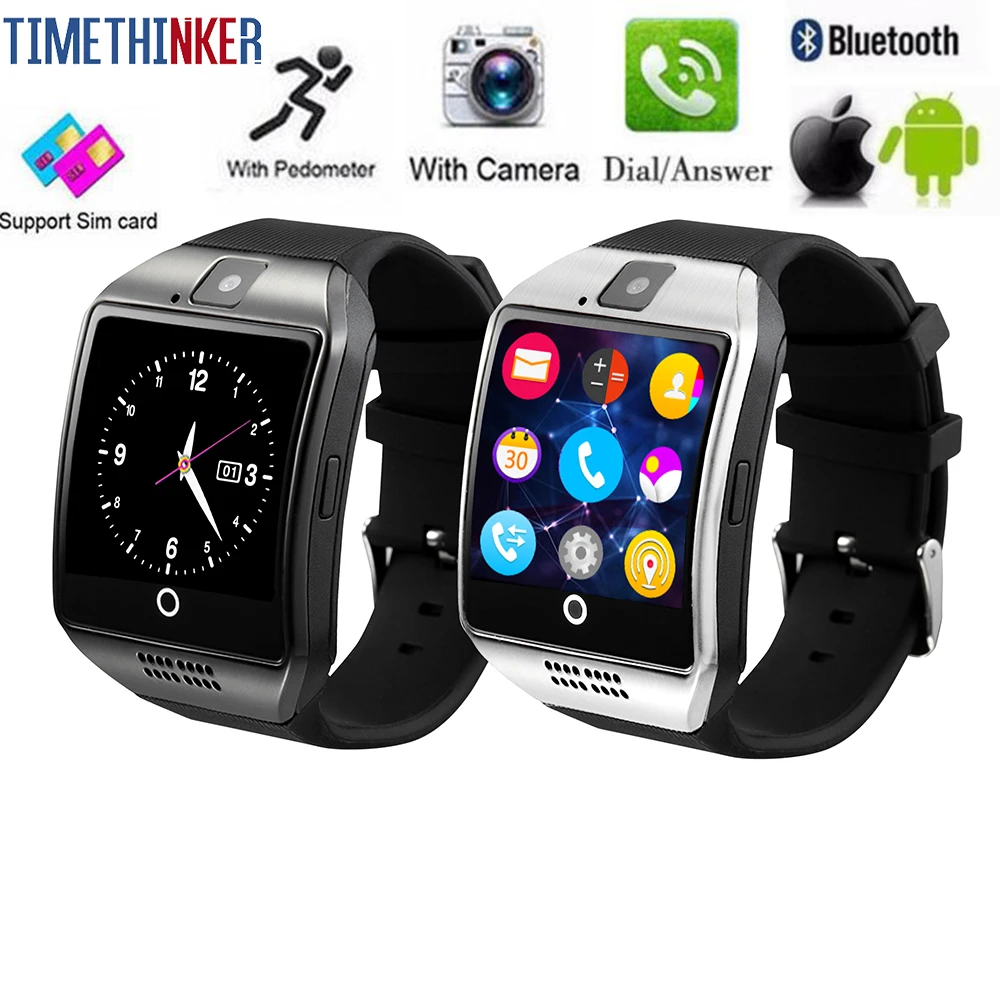 Смарт часы Timethinker Q18 с Bluetooth вызовом sim картой мужские умные камерой сенсорным