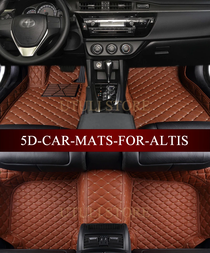 Кожаные автомобильные коврики для Toyota Corolla Altis Hybrid custom fit автомобильный Стайлинг