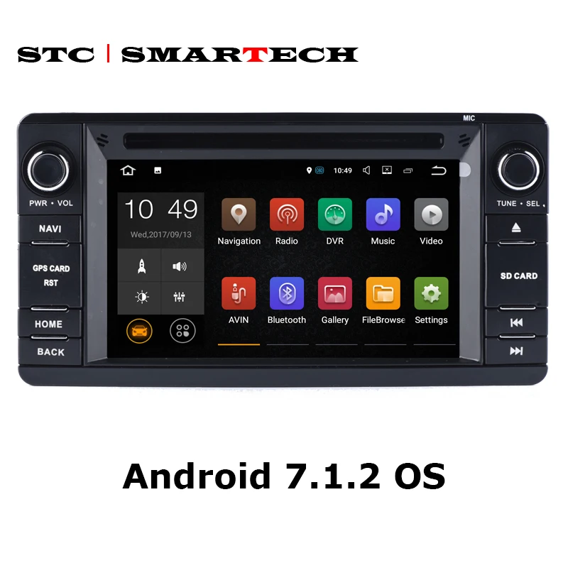 SMARTECH 2 Din Android 7.1.2 OS автомобильный аудио CD DVD радио плеер gps навигация для MITSUBISHI Outlander