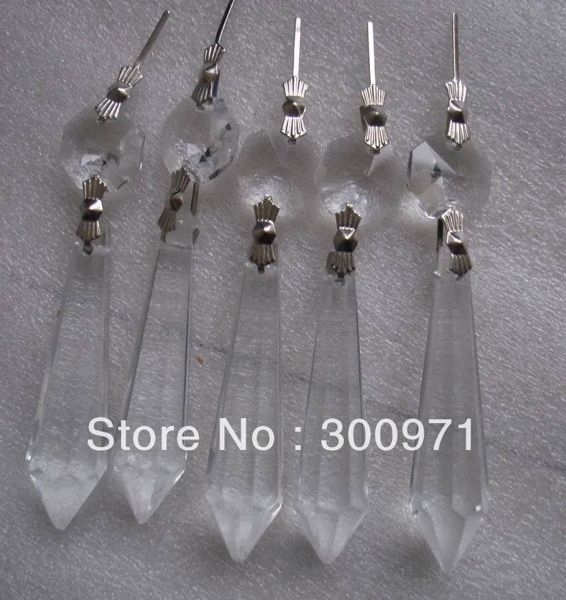 100set/lot free shipping CLEAR CHANDELIER GLASS CRYSTALS LAMP PRISMS PARTS HANGING DROPS | Лампы и освещение