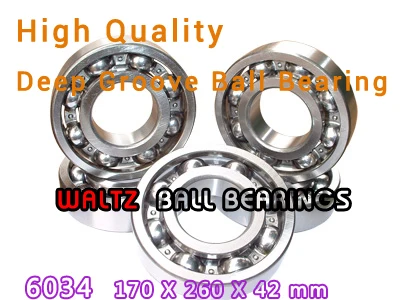 

170mm Aperture High Quality Deep Groove Ball Bearing 6034 170x260x42 OPEN Ball Bearing
