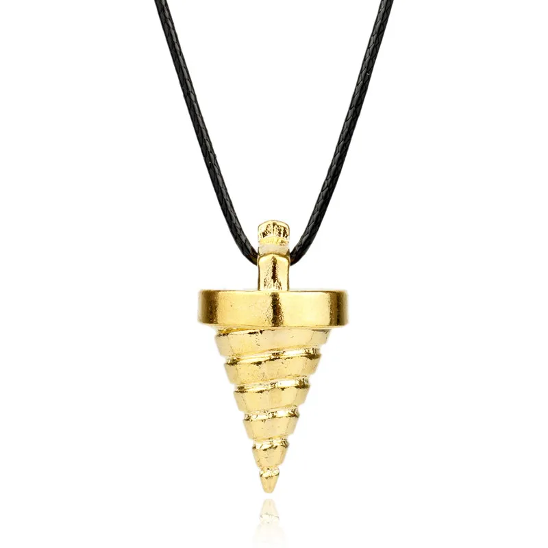 fashion Conical Pendant Necklace Japanese Anime Tengen Toppa Gurren accessories Women Men Hip Hop Metal Chain Choker | Украшения и