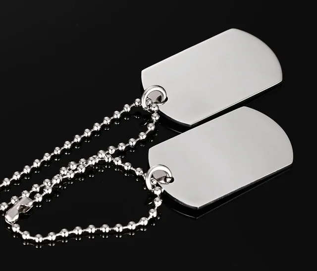 Модные украшения Нержавеющая сталь dog tag Цепочки и ожерелья Классическая Для