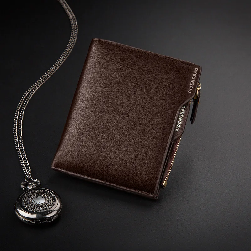 Новый мужской кожаный кошелек с карманом для монет съемный слот водительских