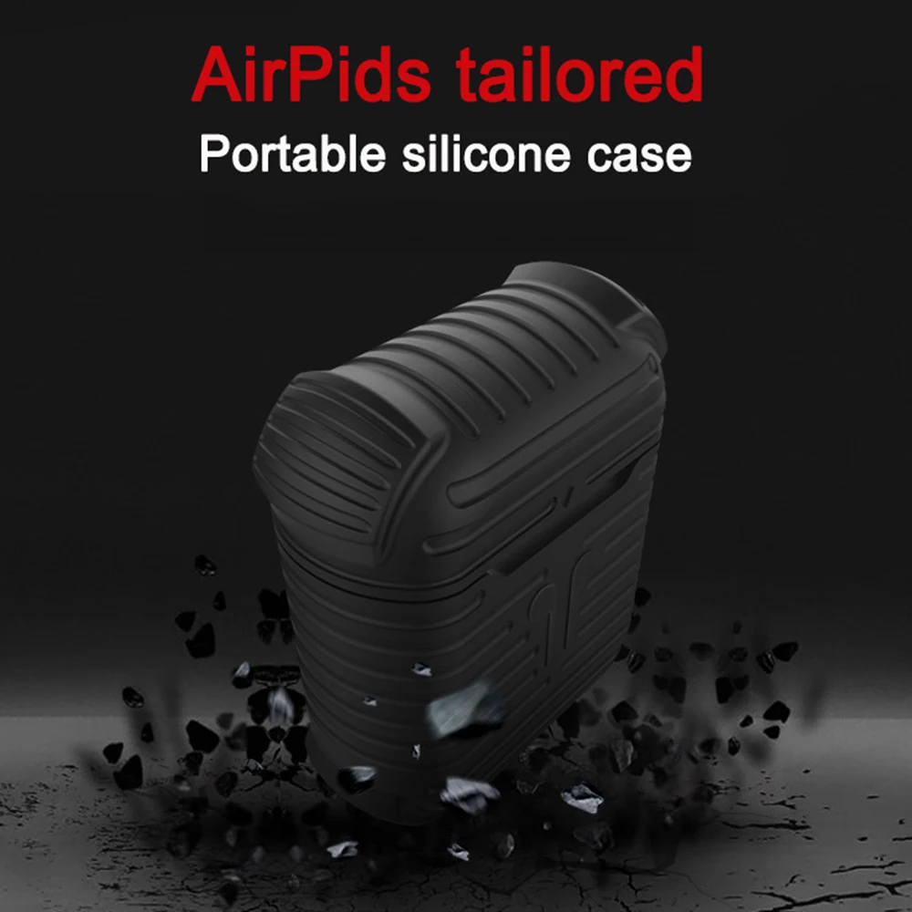 Чехол для наушников Apple AirPods мягкий силиконовый ударопрочный чехол | Электроника