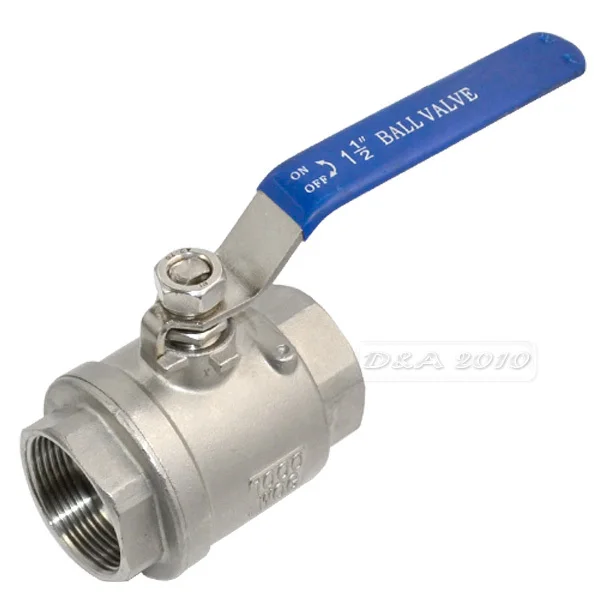 Фото 1-1/2" Female Full Port Ball Valve 2 Pcs Vinyl Handle WOG1000 Stainless Steel SS316 Обустройство дома 1-1/2" Female Full Port Ball Valve 2 Pcs Vinyl Handle WOG1000 Stainless Steel SS316 Обустройство дома