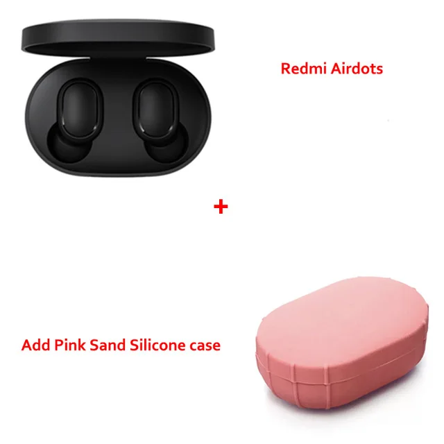 With Pink case Xiaomi Redmi Airdots Xiaomi беспроводные наушники Голосовое управление Bluetooth 5,0 шумоподавление управление - Цвет: With Pink case