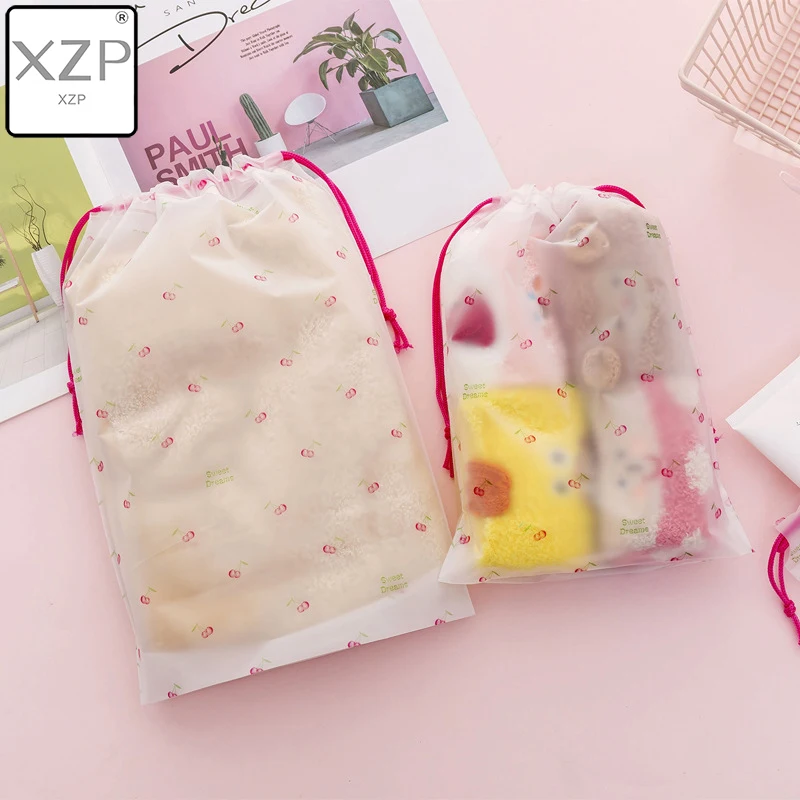 Прозрачная косметичка XZP в виде вишни женская на молнии органайзер для ванной