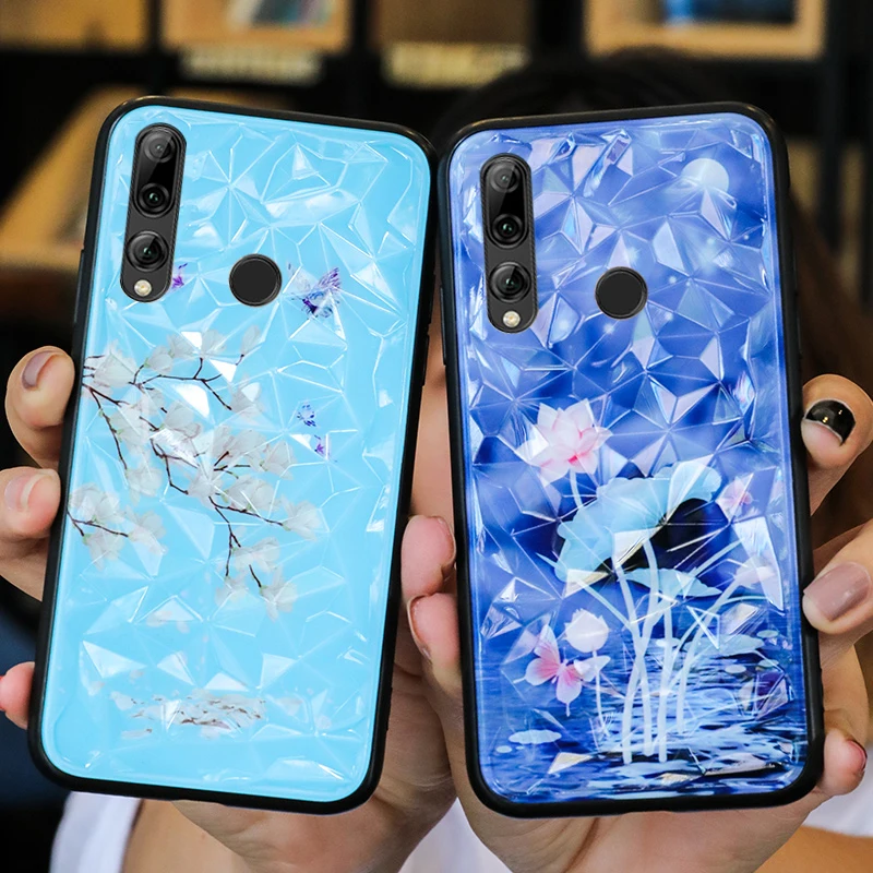 3D Diamond Texture Case For Huawei P Smart + (2019) / Honor 10i Enjoy 9s Cases Rhombic silicon Cover Luxury Coque Fundas 6.21&quot |