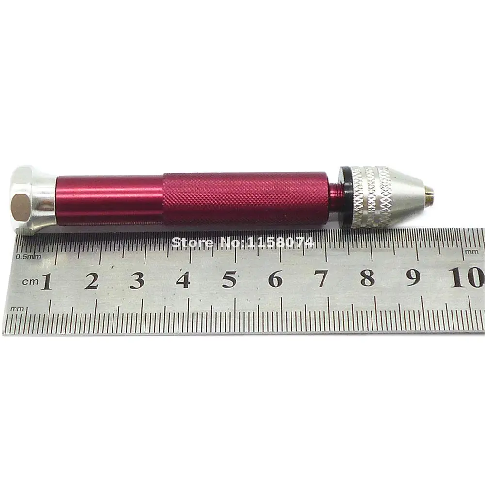 Manual Hand Drill Mini Pin Vise Tool With Keyless Chuck Clamping Range 0.3-3mm &amp 10pcs HSS Micro Twist Bit Set 0.6-2mm New |