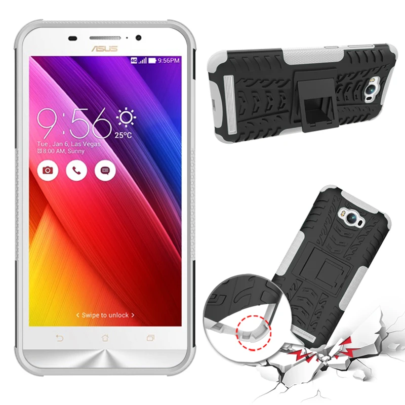 BrankBass 5.5inch For Asus Zenfone Max ZC550KL Case Heavy Rugged Armor Shockproof Kick Stand Cover for | Мобильные телефоны и