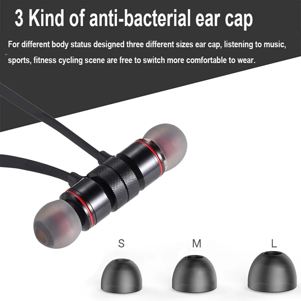 Беспроводные наушники Bluetooth с микрофоном супер бас спортивные гарнитура