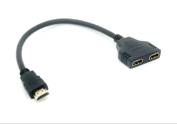 50 шт. HDMI 1 папа к двойному 2 Женский Y сплиттер кабель адаптер HD LED LCD TV|hdmi 2|hdmi 1y splitter