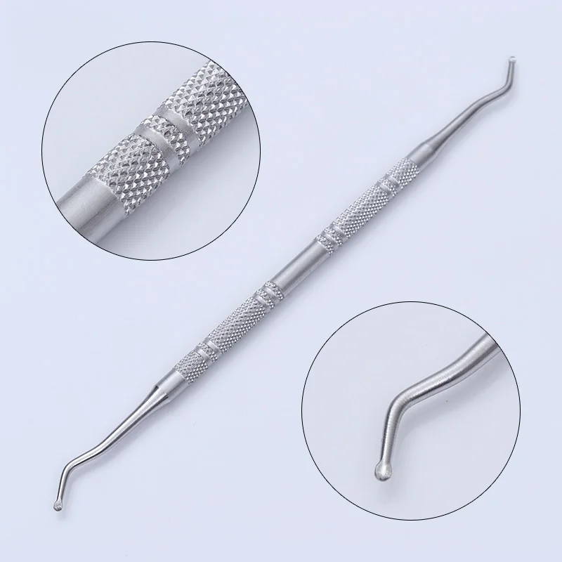 Двухсторонний Педикюр кутикулы толкатель выбор из нержавеющей стали ногтей