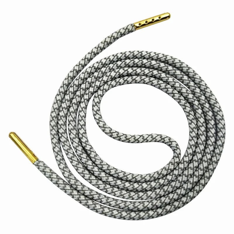 Juphair 60-160 см золотистого цвета с металлическим наконечником с фактурой спортивные шнурки 3м Reflective круглые шнурки для ботинок флуоресцентные шнурки для кроссовок веревка для шнурков