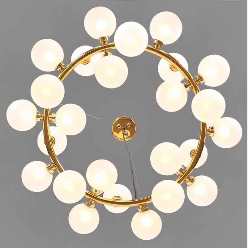 Светодиодные стеклянные подвесные светильники W100 см потолочные лампы с 16