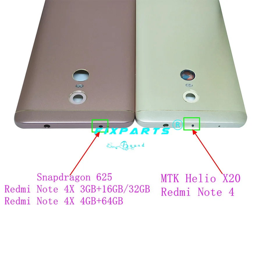 5," чехол Xiaomi Redmi Note4 Note 4 задняя крышка батарейного отсека чехол MTK X20 Redmi Note 4X Замена батарейного отсека