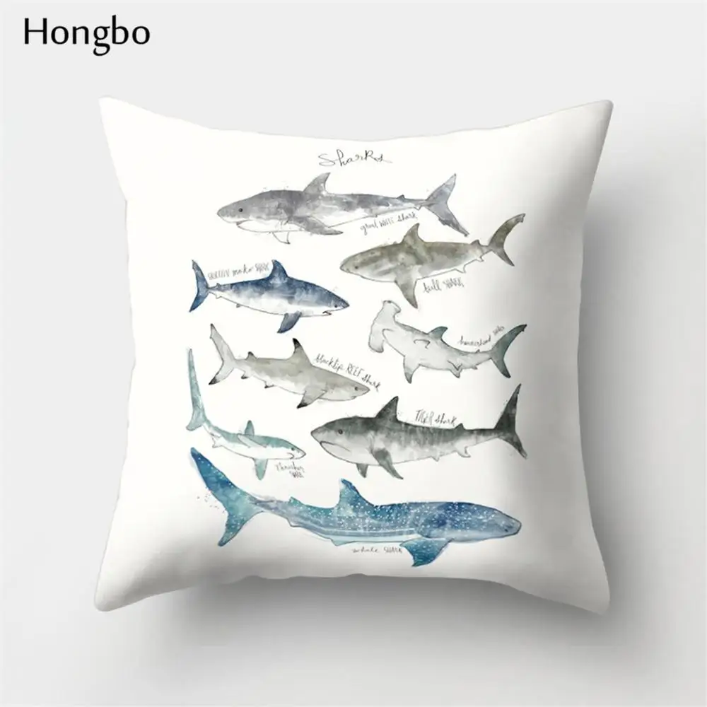 14 Hongbo 1 шт. чехол для подушки с рисунком лисы, медведя, птицы, лошади, диких животных, декоративный чехол для подушки, для дома и офиса - Цвет: 14