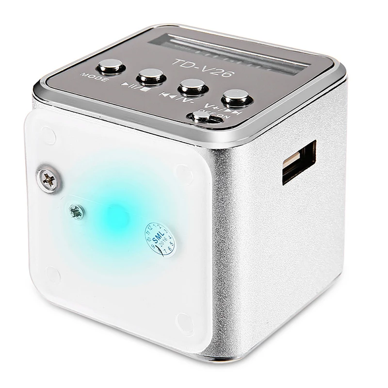 Bluetwos TD-V26 Mini Bluetooth Speaker FM Radio Digital LCD Sound Micro SD/TF Card Portable Music Stereo Loudspeaker | Электроника
