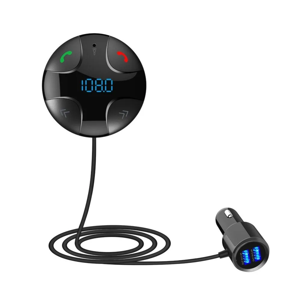 Чудное Хэндс фри автомобильный набор свободные руки FM Bluetooth 4 2 передатчик MP3 плеер