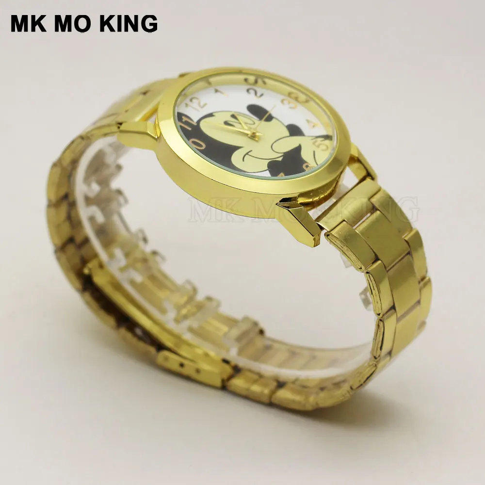 Новые милые крутые детские часы с героями мультфильмов Модные Золотые Кварцевые
