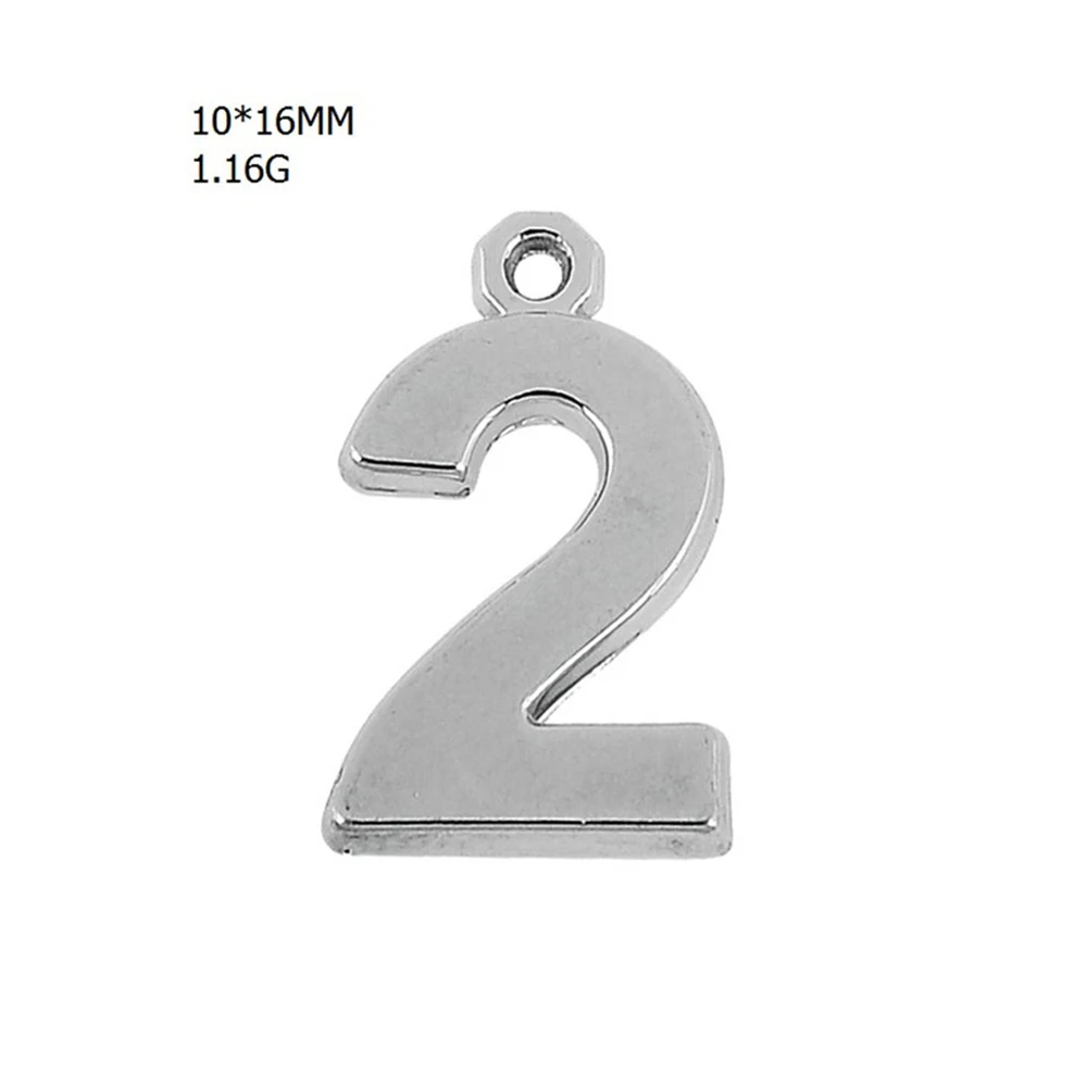 LIKGREAT 30 шт. подвеска в виде цифр на удачу день рождения серебряного цвета Подвеска