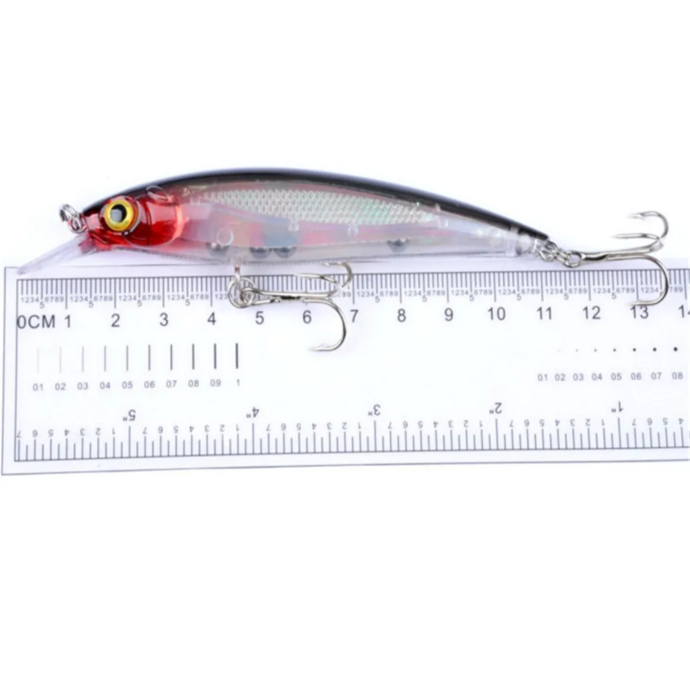 FISHINAPOIT 1 шт. лазерная прозрачная приманка в виде гольяна 11 см 14 г тройные Крючки