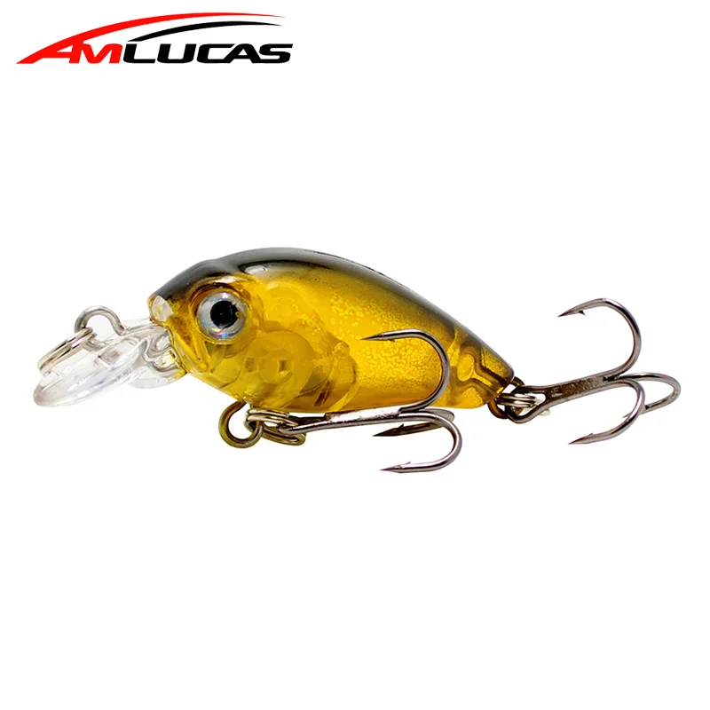 Amlucas Крэнкбейт мини 4 5 см 1g пухлые Спиннер Topwater приманка искусственная жесткая