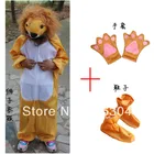 Детский костюм льва для косплея на Хэллоуин, одежда для представлений с животными, перчатки, обувь