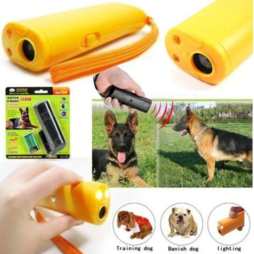 

High Quality 3 in 1 Anti Barking Stop Bark Ultrasonic Pet Dog Repeller Training Device Trainer With LED