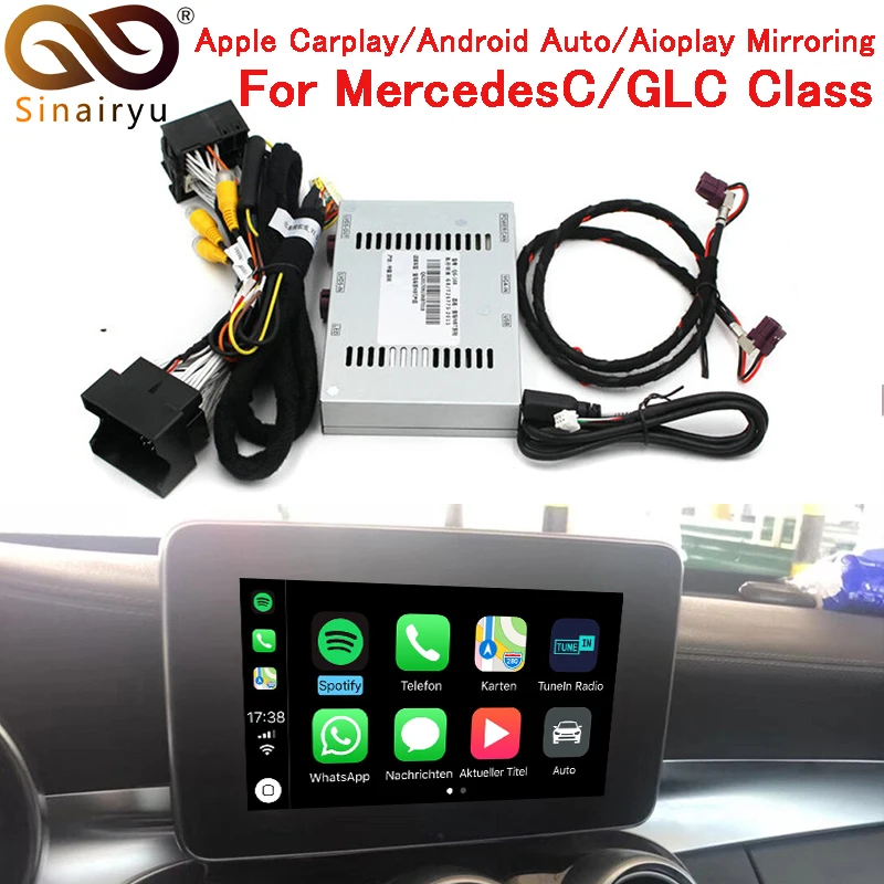 Послепродажный Mercedes NTG5 C Class W205 GLC W253 Smart OEM Apple Carplay Android автозеркальная коробка