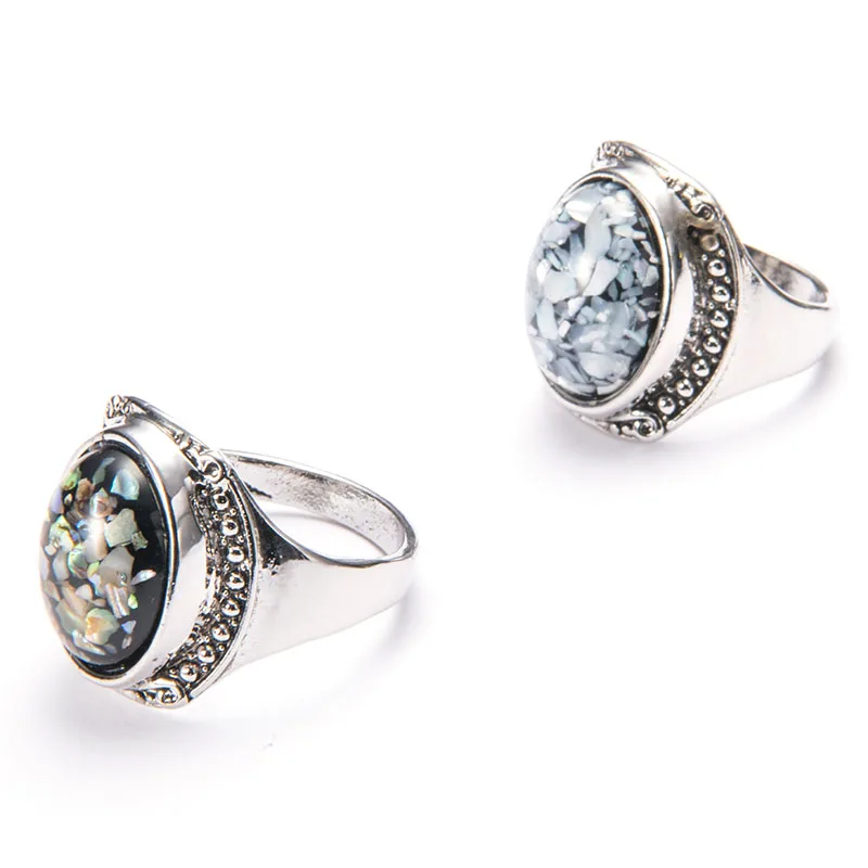 Роскошные ювелирные изделия Брендовое цветное кольцо ракушки античное