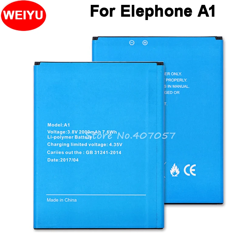 Аккумулятор 2000 мАч для Elephone A1 Batterie Bateria Batterij аккумулятор мобильный телефон |