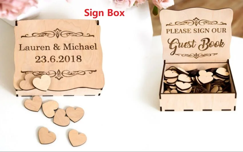 Персонализировать любой язык Альтернативная Гостевая книга baby shower Drop Box гостевая