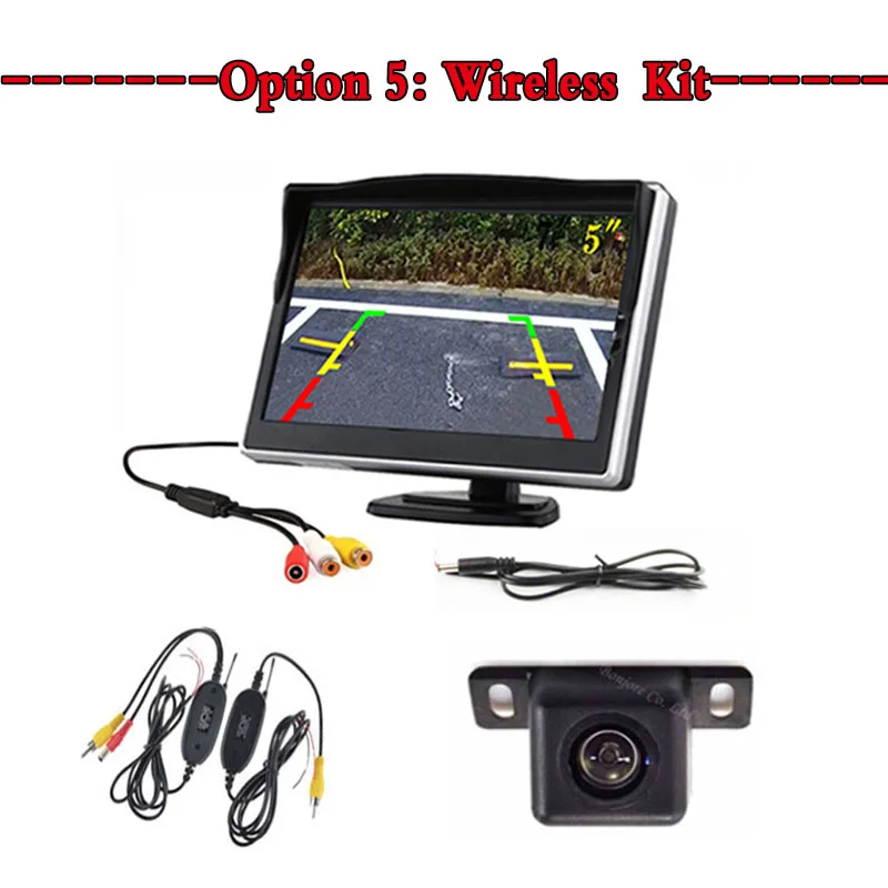 Option 5 Koorinwoo 800x480 пикселей беспроводной 5 дюймов TFT lcd цветной монитор автомобильная парковочная камера заднего вида монитор Цифровой HD экран от солнца - Color Name: Option 5